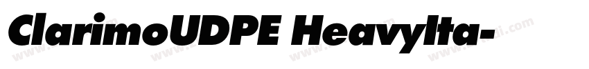 ClarimoUDPE HeavyIta字体转换